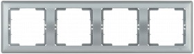 Фотография товара 'IEK Рамка 4-местная горизонтальная РГ-4-БС BOLERO, EMB40-K23'