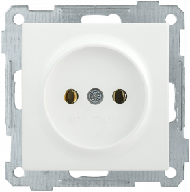 Фотография товара 'IEK Розетка без заземляющего контакта РС10-1-0-Б 10А BOLERO, ERB10-K01-10-1'