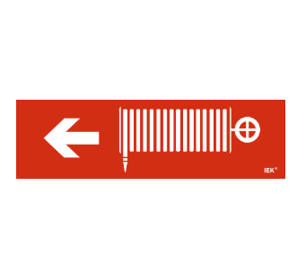 Фотография товара 'IEK Этикетка самоклеящаяся 310х90мм "Пожарный кран/стрелка налево" LPC10-1-31-09-PKNAL'