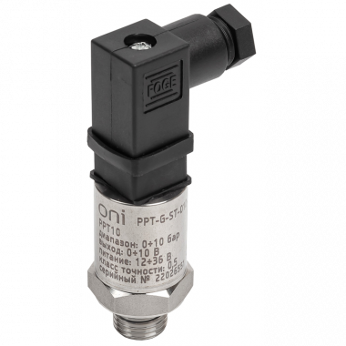 Фотография товара 'IEK PPT-G-ST-010-0-10-1-1 Преобр. давл. PPT10 0,5% 0-10Бар 0-10В G1/4 Mini 4-pin ONI'