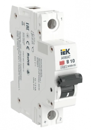 Фотография товара 'IEK ARMAT Автоматический выключатель M06N-DC 1P B 10А, AR-M06N-1-B010DC'