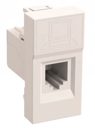 Фотография товара 'IEK Розетка информационная RJ-45 UTP категория 5e (на 1 модуль) ПРАЙМЕР CKK-40D-RI1-K01'