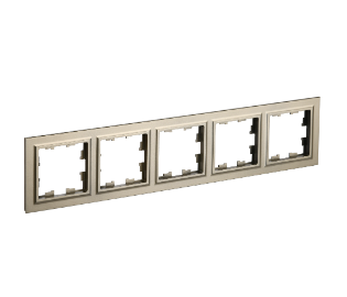 Фотография товара 'IEK BRITE Рамка 5-местная РУ-5-БрШ шампань BR-M52-K37'