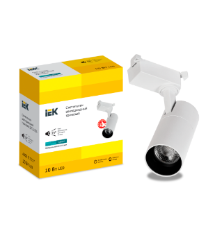 Фотография товара 'IEK LIGHTING Светильник светодиодный трековый ДТО 1301 10Вт 4000К однофазный 24град белый LT-DSO0-1301-10-40-K01'