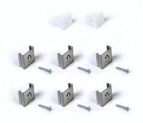 Фотография товара 'IEK Набор для монтажа накладного прямоугольного профиля для светодиодной ленты 1712, LSADD1712-SET2-N1-04'