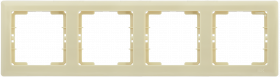 Фотография товара 'IEK Рамка 4-местная горизонтальная РГ-4-БК BOLERO, EMB40-K33'