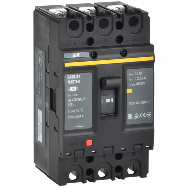 Фотография товара 'IEK SVA00-3-0050-02 Выкл. авт. ВА88-31 3Р 50А 25кА MASTER'