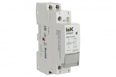 Фотография товара 'IEK AR-KMR10-020-20-230 ARMAT Контактор модульный KMR 20А 230В AC 2НО'