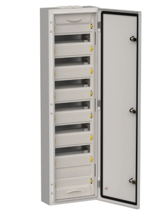 Фотография товара 'IEK TITAN 5 Корпус металлический ЩРн-84 (1х84) 1085х310х140мм IP54 серый (одна дверь) TI5-50-N-084-54-7035'