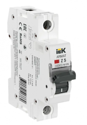 Фотография товара 'IEK ARMAT Автоматический выключатель M10N 1P Z 5А AR-M10N-1-Z005'