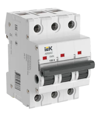 Фотография товара 'IEK ARMAT Выключатель-разъединитель SWN 3P 100А AR-SWN-3-100'