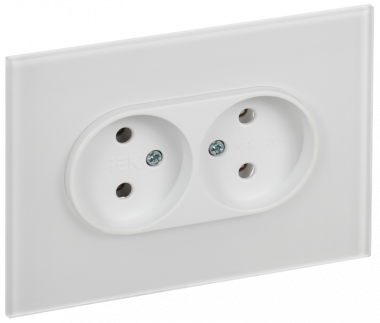 Фотография товара 'IEK SK-R20-10-K01 SKANDY Роз. 2-я без з/к/ш стекло 10А SK-R03W'