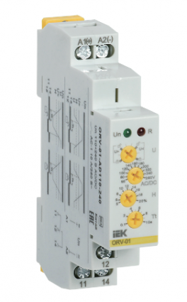 Фотография товара 'IEK Реле контроля напряжения ORV с блокировкой однофазное 110-240В AC/DC ORV-01-AD110-240'