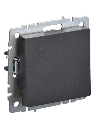 Фотография товара 'IEK BRITE Выключатель 1-клавишный самовозвратный 10А ВС10-1-4-БрЧ черный BR-V14-0-10-K02'