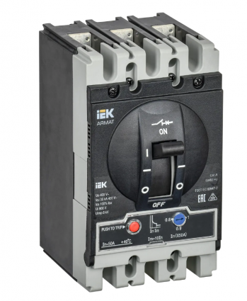 Фотография товара 'IEK ARMAT Автоматический выключатель в литом корпусе 3P типоразмер S 35кА 50А AR-MCCB-3S-035-0050A-ATUC'