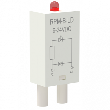 Фотография товара 'IEK RPM-B-LD-DC6-24V Модуль защиты для реле диод+светодиод 6-24В DC ONI'
