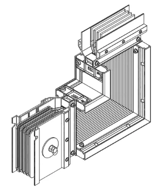 Фотография товара 'IEK LINEBAR Секция угловая вверх 630А Al 3L+N+PER некрашеная IP55 транспортировочная LB-0630A4-25-F-LU'
