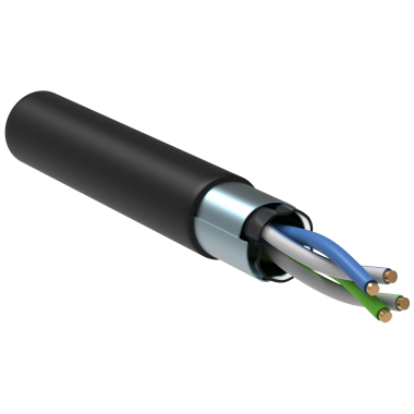 Фотография товара 'IEK Кабель внешней прокладки F/UTP категория 5E 2 пары LDPE, BC3-C5E02-339-500-G'