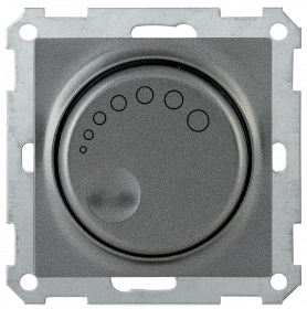 Фотография товара 'IEK Светорегулятор поворотный с индикацией СС10-1-1-Б 600Вт BOLERO, EDB11-0600-K95'