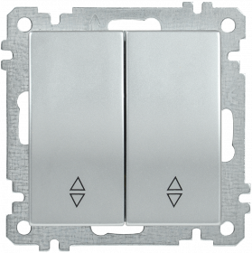 Фотография товара 'IEK Выключатель 2-клавишный проходной ВС10-2-2-Б 10А BOLERO, EVB22-K23-10'