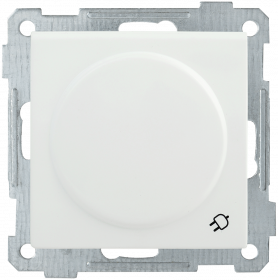 Фотография товара 'IEK Розетка РС16-1-0-Б с заземляющим контактом с защитной шторкой и крышкой 16А BOLERO, ERB16-K01-16'