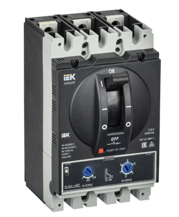 Фотография товара 'IEK ARMAT Автоматический выключатель в литом корпусе 3P типоразмер A 50кА 25А AR-MCCB-3A-050-0025A-ATUC'