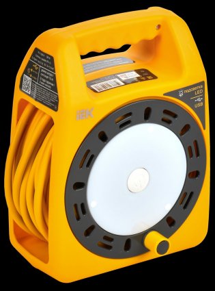 Фотография товара 'IEK IN-KP24-16-03-15-UL INDUSTRIAL Катушка УК15 2P+PE 3х1,5мм2 USBх2 LED'