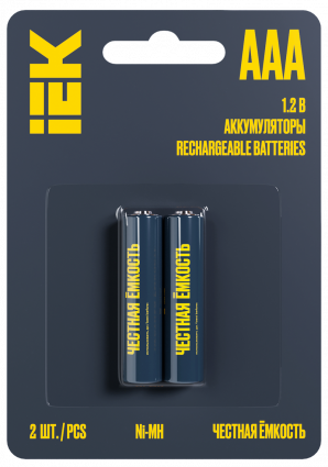 Фотография товара 'IEK AAK-NIMH-03-1100-L02 Аккумулятор GREEN Ni-MH AAA 1100мАч'