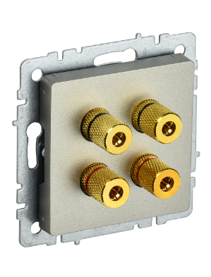 Фотография товара 'IEK BRITE Аудиорозетка 4-местная РА10-БрШ шампань BR-S40-K37'