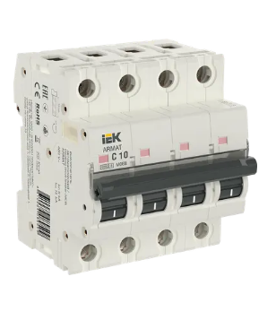 Фотография товара 'IEK ARMAT Автоматический выключатель M06N 4P C 10А, AR-M06N-4-C010'