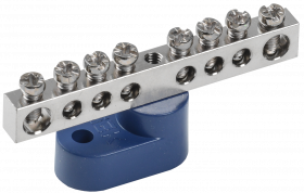 Фотография товара 'IEK Шина N "ноль" на одном угловом изоляторе Ni ШНИ-6х9-8-У1-С, YNN10-08-C1-K07-N'