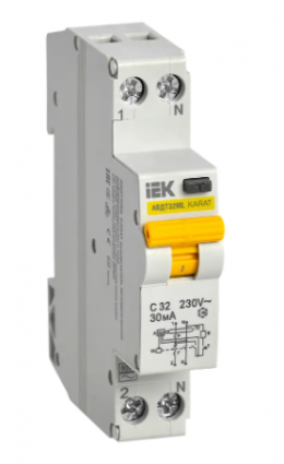 Фотография товара 'IEK Выключатель автоматический дифференциального тока АВДТ32МL C32 30мА KARAT, MVD12-1-032-C-030'