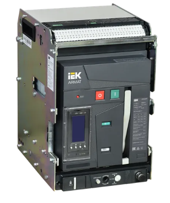 Фотография товара 'IEK ARMAT Воздушный автоматический выключатель выдвижного исполнения 3P типоразмер A 66кА 1250А AR-ACB-3VA-066-1250A-TTCF'
