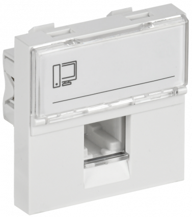 Фотография товара 'IEK PR-KK40D-RI-0-2-1C06U-K01 PRIMER РКИ-20-00-П-6 Розетка RJ45 кат.6 (2 мод.)'