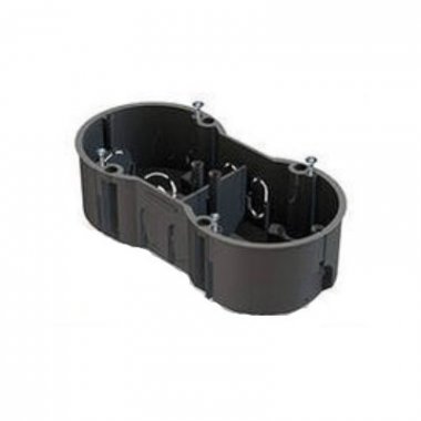 Фотография товара 'IEK Коробка КМ40007 установочная 2х местная для твердых стен 141x70x45 UKT20-141-070-045'