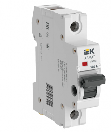 Фотография товара 'IEK ARMAT Выключатель-разъединитель SWN 1P 100А AR-SWN-1-100'
