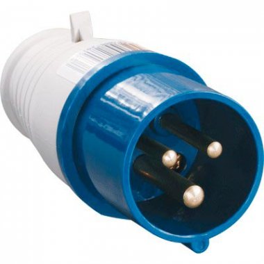 Фотография товара 'IEK Вилка 013 2Р+РЕ 16А 220В IP44 PSR01-016-3'