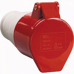 Фотография товара 'IEK Розетка 215 переносная 3Р+РЕ+N 16А 380В IP44 PSR22-016-5'
