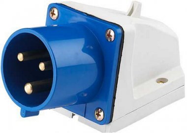 Фотография товара 'IEK Вилка 524 стац.3Р+РЕ 32А 380В IP44 PSR52-032-4'