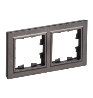 Фотография товара 'IEK BRITE Рамка 2-местная IP44 РУ-2-БрТБ-44 темная бронза BR-M22-44-K45'