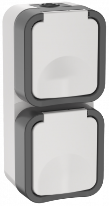 Фотография товара 'IEK TS-R26-16-55-V-K41 TORS Розетка 2-я с з/к кр. верт. 16А IP55 TS232'