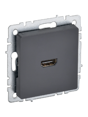 Фотография товара 'IEK BRITE Розетка HDMI РHDMI-0-БрГ графит BR-H10-K53'