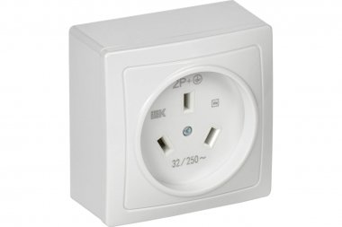 Фотография товара 'IEK ERP10-032-K01 Розетка разборная для плиты с з/к о/у белая 32А Рпл10-К'