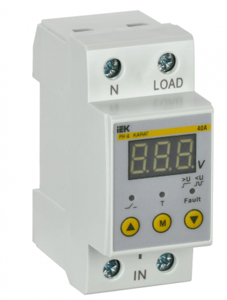 Фотография товара 'IEK Реле напряжения РН-д однофазное 36мм 40А IVR21-1-40'