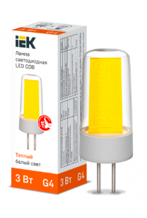 Фотография товара 'IEK Лампа светодиодная COB капсула 3Вт 230В 3000К керамика G4 LLE-COB-3-230-30-G4'
