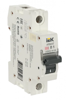 Фотография товара 'IEK ARMAT Автоматический выключатель M10N 1P D 1А AR-M10N-1-D001'