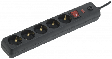 Фотография товара 'IEK Сетевой фильтр СФ-05К-выкл. 16А 5 мест 5м 3х1мм2, WFP10-16-05-05-ZK-K02'