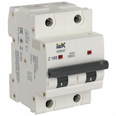 Фотография товара 'IEK AR-M10H-2-Z100 ARMAT Авт. выкл. M10H 2P Z 100А'