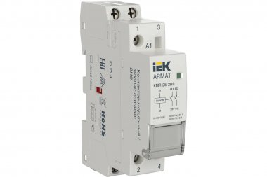 Фотография товара 'IEK AR-KMR20-025-20-012 ARMAT Контактор модульный KMR 25А 12В AC/DC 2НО'