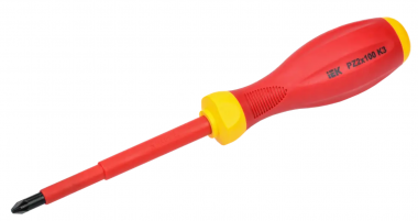 Фотография товара 'IEK ARMA2L 3 Отвертка диэлектрическая PZ2х100 K3 A2L3-SC30-K3-PZ-20-100'